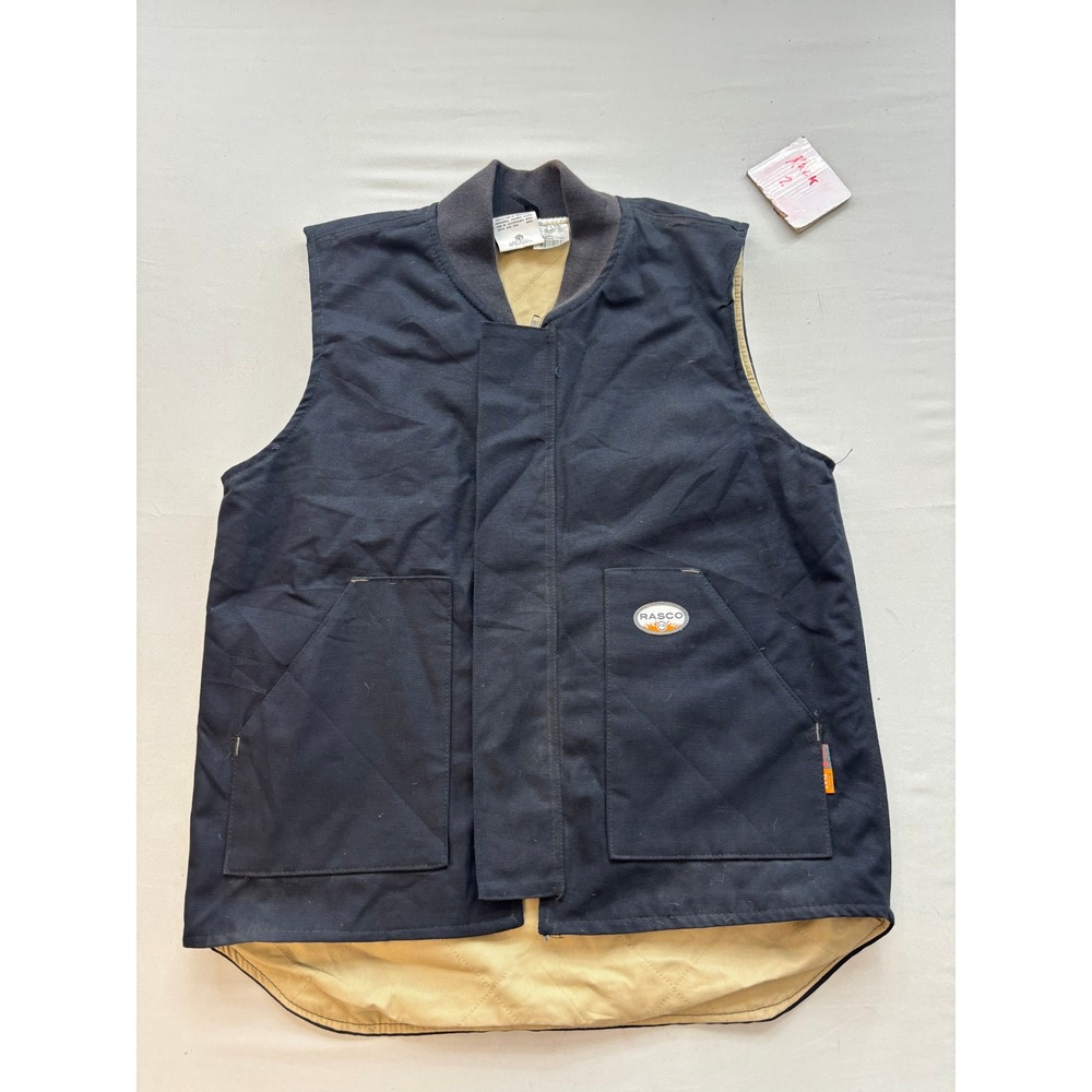 Rasco FR Flame Resistant Black Duck Vest Mens Large BLV5502 Workwear NFPA 2112